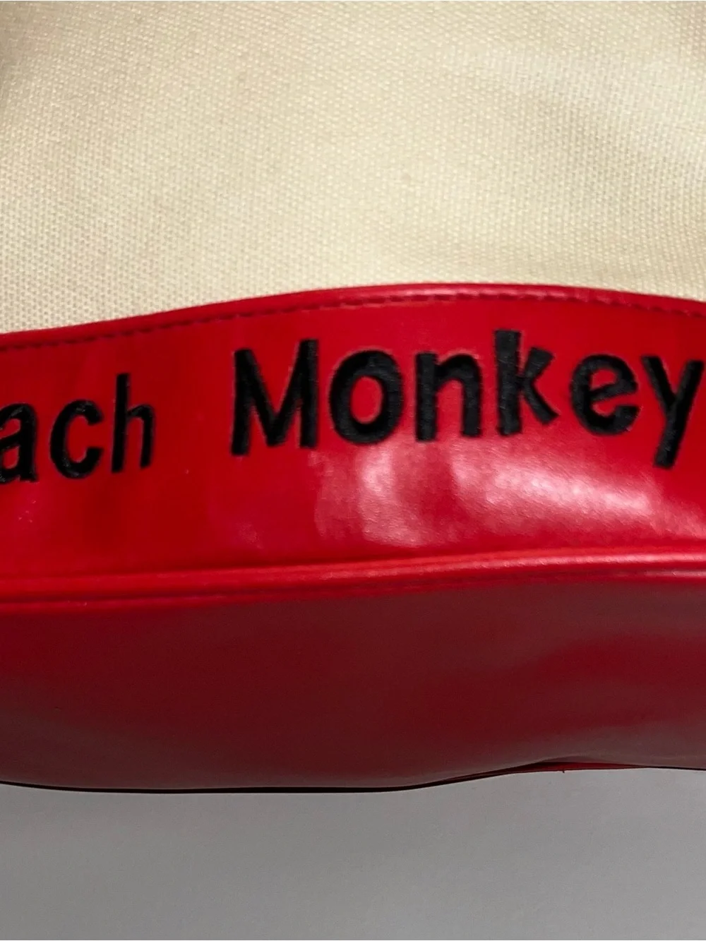 Vintage 2005 Spunky Sock Monkey “Beach Monkey” Canvas Mini Backpack